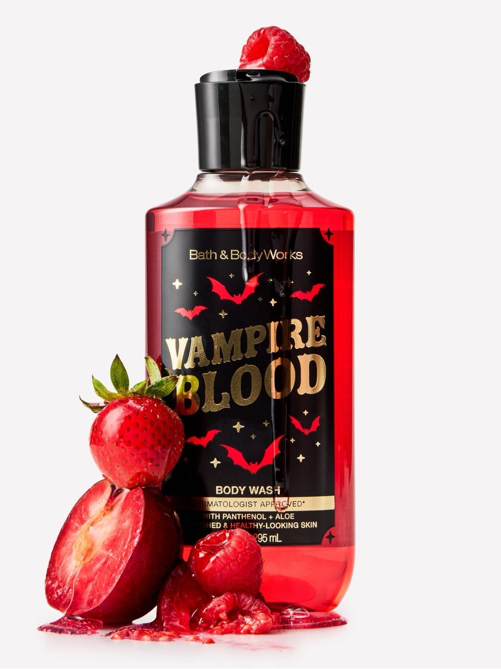 Bath & Body Works Vampire Blood Red Body Wash with Gold Label